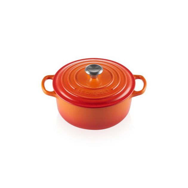 Cocotte en fonte Ronde 28 cm Volcanique Le Creuset Signature