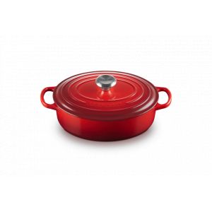 Cocotte en Fonte Ovale Basse 27 cm Cerise Le Creuset Signature Cocotte en Fonte Ovale Basse 27 cm Cerise Le Creuset Signature