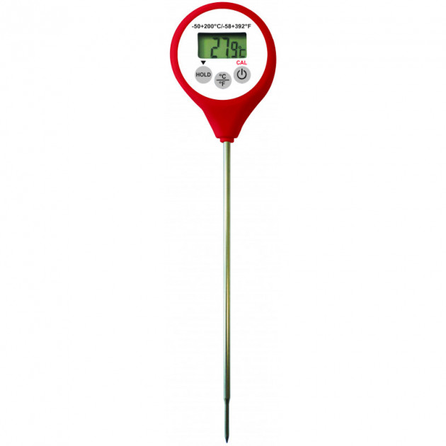 Thermometre Digital etanche a sonde HACCP rouge -50Â°C a +200Â°C