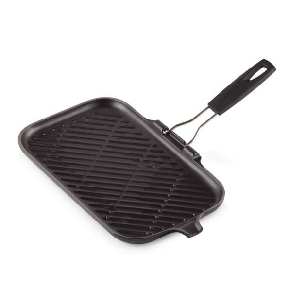 Gril en Fonte rectangulaire 36 x 20 cm avec Manche repliable Le Creuset