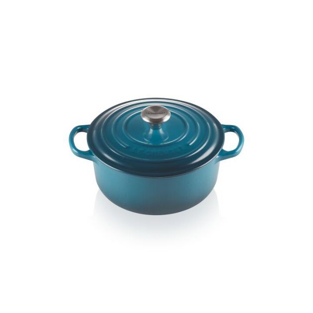 Cocotte en Fonte Ronde 20 cm Deep Teal Le Creuset Signature