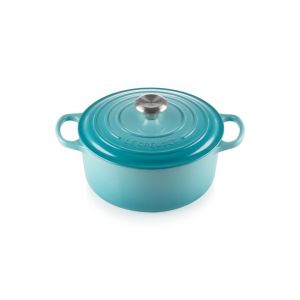 FIN DE SERIE Cocotte en fonte Ronde 24 cm Caraïbes Le Creuset Signature FIN DE SERIE Cocotte en fonte Ronde 24 cm Caraïbes Le Creuset Signature