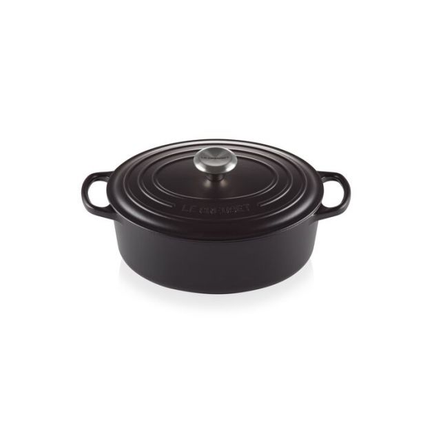 Cocotte en fonte Ovale 27 cm Noir Mat Le Creuset Signature