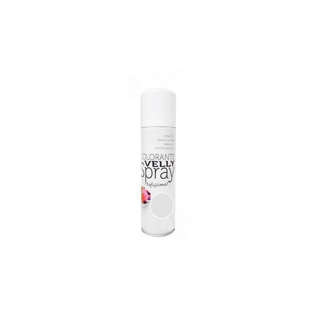 Spray Velours Blanc (Neutre) 250 ml Colorant Alimentaire Velly Spray Pro