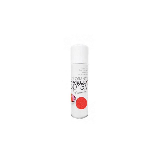 Spray Velours Rouge 250 ml Colorant Alimentaire Velly Spray Pro