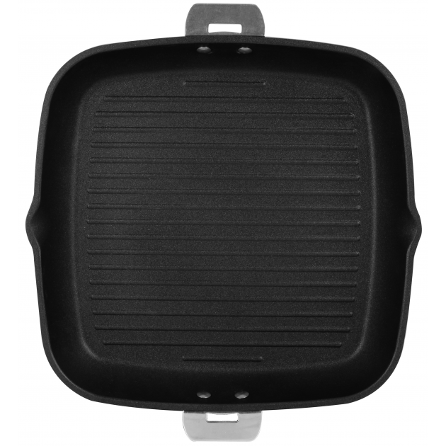 Grill Carré Cookway 28 cm Poignée Amovible Ultralu Cristel