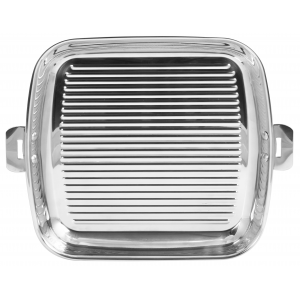 Grill Carré Casteline 30 cm Poignée Amovible Inox Cristel Grill Carré Casteline 30 cm Poignée Amovible Inox Cristel