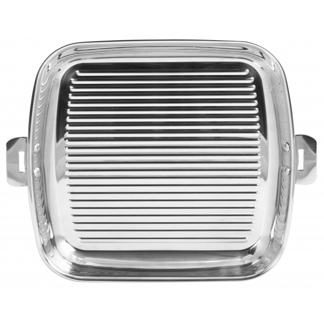 Grill Carré Casteline 30 cm Poignée Amovible Inox Cristel