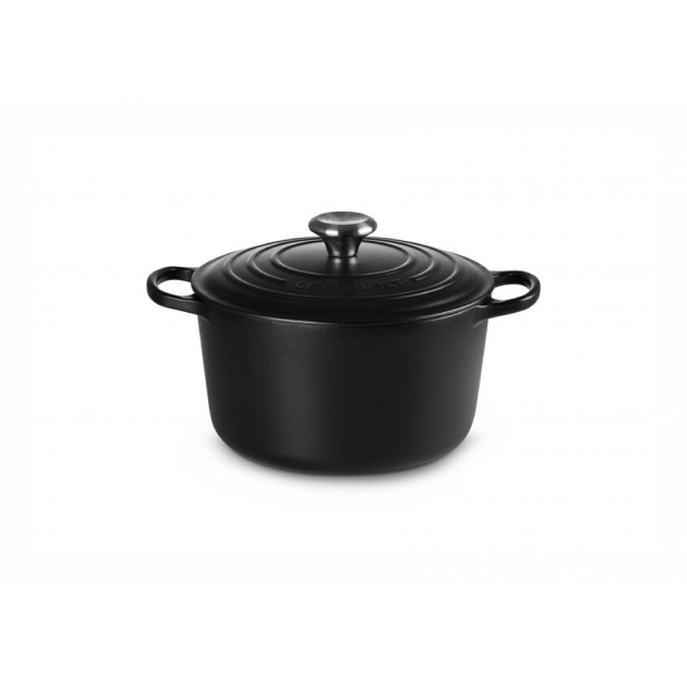 Cocotte en Fonte Haute 26 cm Noir Ebène Le Creuset