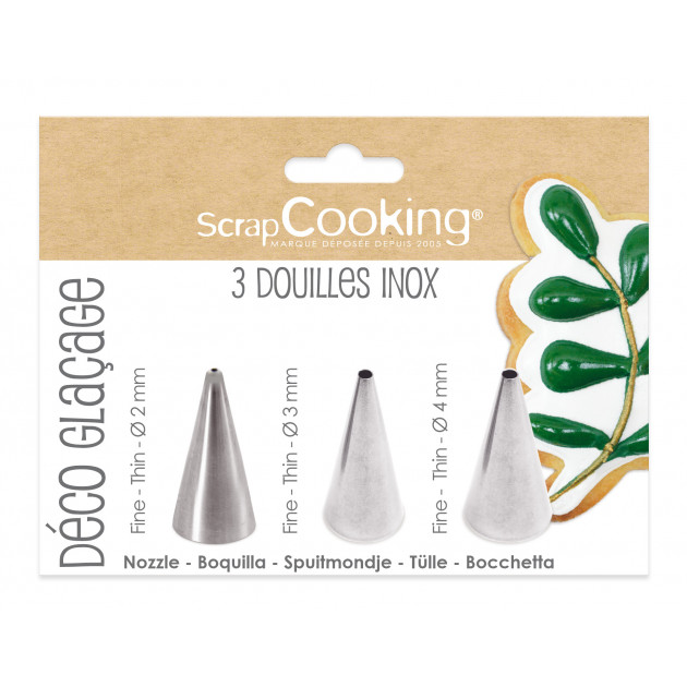 3 Douilles Pâtissières pour Glaçage Scrapcooking