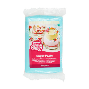 DLUO Dépassée Pâte à Sucre Bleu Layette 250g Funcakes