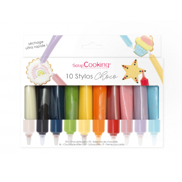 Boîte 10 Stylos Chocolat Glaçage Scrapcooking : achat, vente