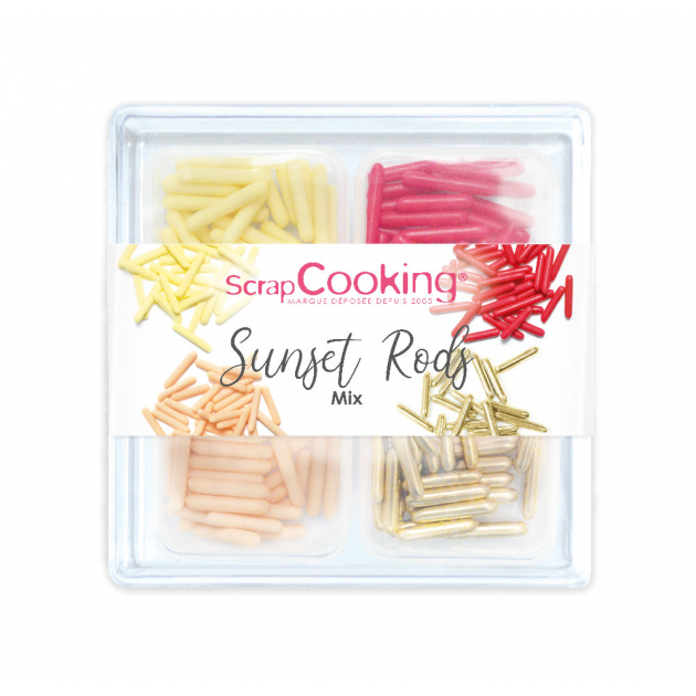 4 Décors en Sucre Sunset Rods 60 g Scrapcooking