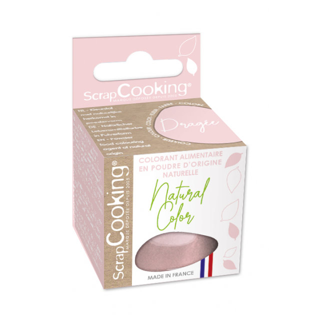 Colorant Alimentaire Naturel Rose Dragée 10 g Scrapcooking