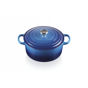 Cocotte en Fonte Ronde 22 cm Signature Azur Le Creuset