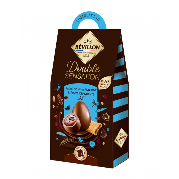 Assortiment Œufs Chocolat au Lait Double Sensation 155 g Révillon : achat,  vente - Cuisine Addict