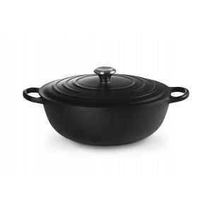 Marmite en Fonte 32 cm Noir Mat Le Creuset Signature Marmite en Fonte 32 cm Noir Mat Le Creuset Signature