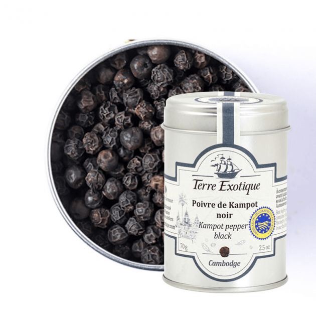 Poivre Noir de Kampot 70 g Terre Exotique