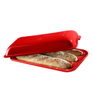 Plaque de Cuisson 2 Baguettes Moule 38cm Gris au meilleur prix