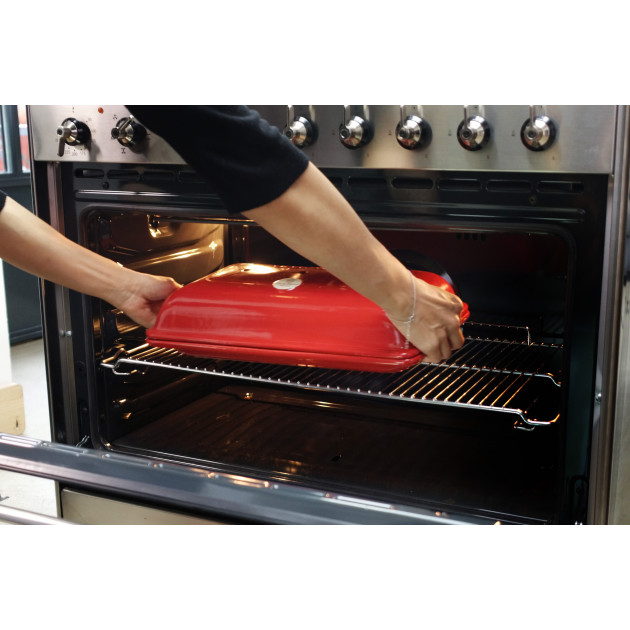 Moule a Baguettes Rouge Emile Henry au four Moule a Baguettes Rouge Emile Henry au four