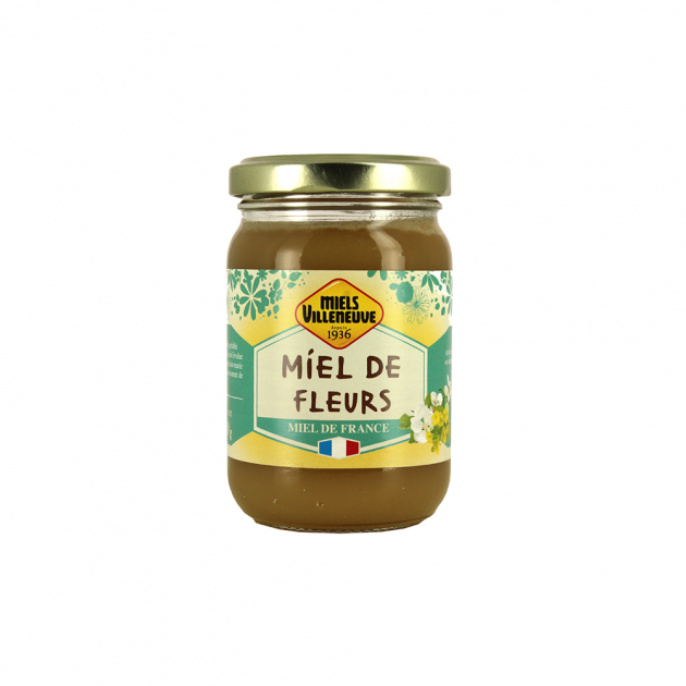 DLUO Courte Miel de Fleurs 250 g Miels Villeneuve