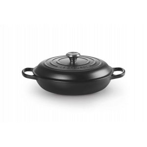 Faitout Noir Mat en Fonte avec Intérieur Noir 30 cm Le Creuset Signature Faitout Noir Mat en Fonte avec Intérieur Noir 30 cm Le Creuset Signature