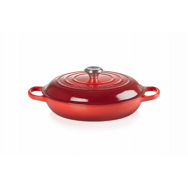 Faitout Cerise en Fonte avec Intérieur Sable 30 cm Le Creuset Signature