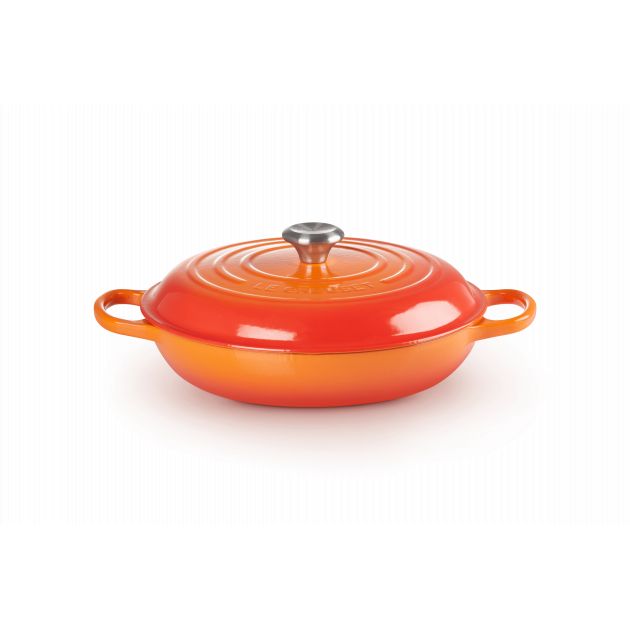 Faitout Volcanique en Fonte avec Intérieur Sable 30 cm Le Creuset Signature