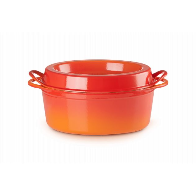 Cocotte Doufeu Ovale en Fonte 32 cm Volcanique Le Creuset