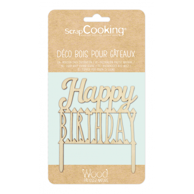 Cake Topper Bois Happy Birthday Scrapcooking