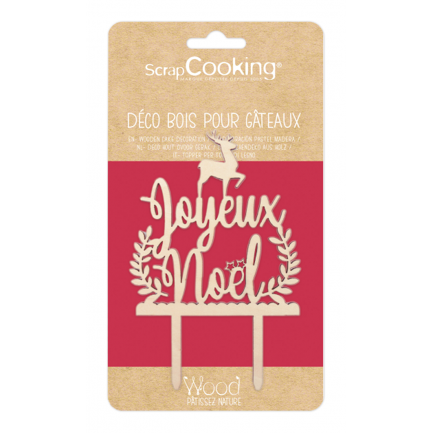 Cake Topper Bois Joyeux Noel 13cm Scrapcooking