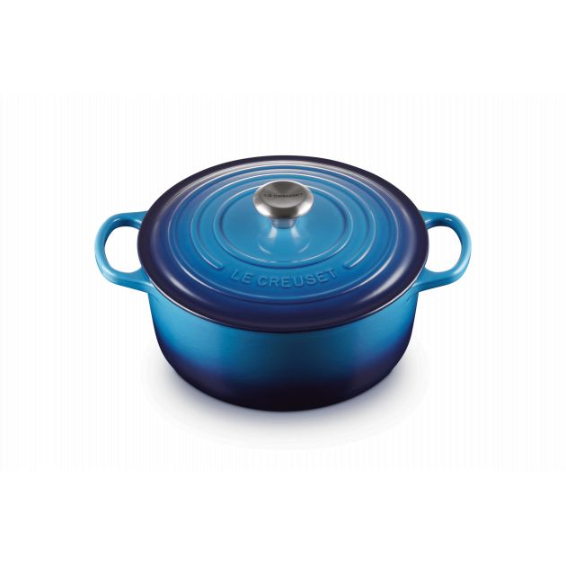 Cocotte en Fonte Ronde 24 cm Marseille Le Creuset Signature - Cocottes en  fonte couleur Marseille (bleu ciel) vente achat