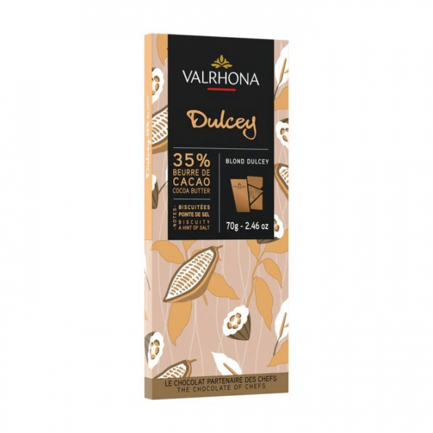 Tablette de Chocolat Dulcey 35% 70 g Valrhona