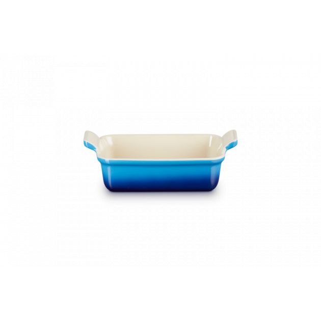 Plat Rectangulaire Héritage en Céramique 19 cm Azur Le Creuset Tradition