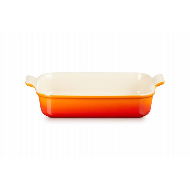 Plat Rectangulaire Héritage en Céramique 32 cm Volcanique Le Creuset Tradition