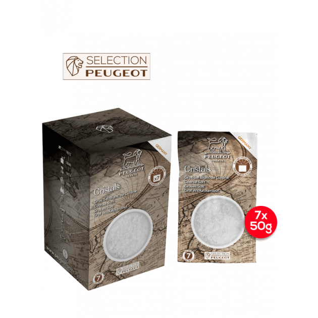 Cristaux de Sel Blanc d'Allemagne Sachets 50 g (x7) Peugeot