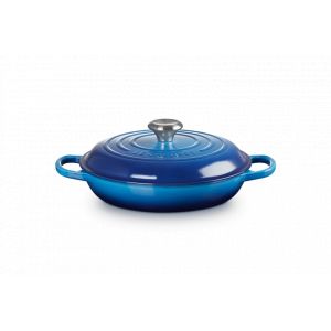 Faitout Azur en Fonte avec Intérieur Sable 30 cm Le Creuset Signature Faitout Azur en Fonte avec Intérieur Sable 30 cm Le Creuset Signature
