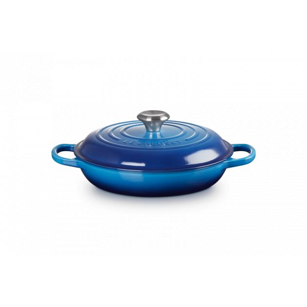 Faitout Azur en Fonte avec Intérieur Sable 30 cm Le Creuset Signature