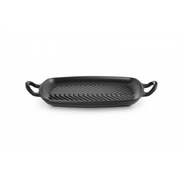 Gril en Fonte Rectangulaire30 cm Noir Mat Le Creuset