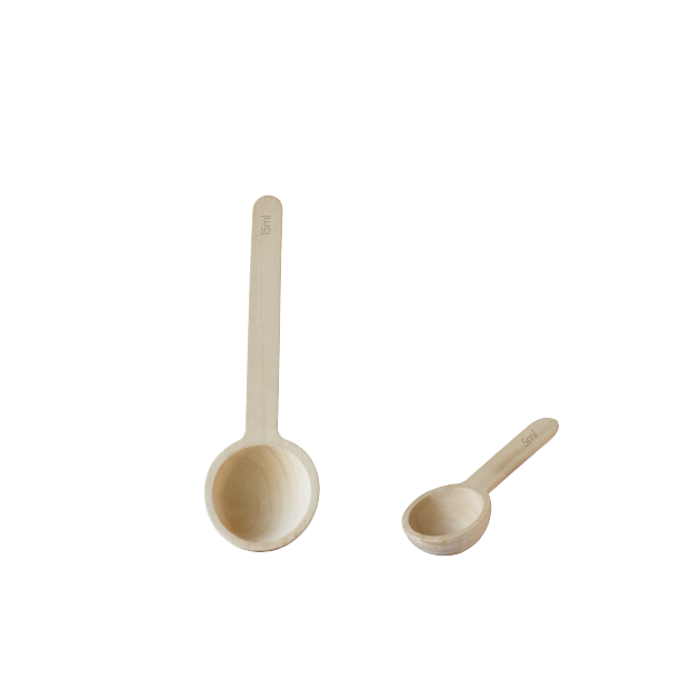 FIN DE SERIE Lot de 2 Cuillères Doseuses en Bambou 5 et 15 ml Pebbly FIN DE SERIE Lot de 2 Cuillères Doseuses en Bambou 5 et 15 ml Pebbly
