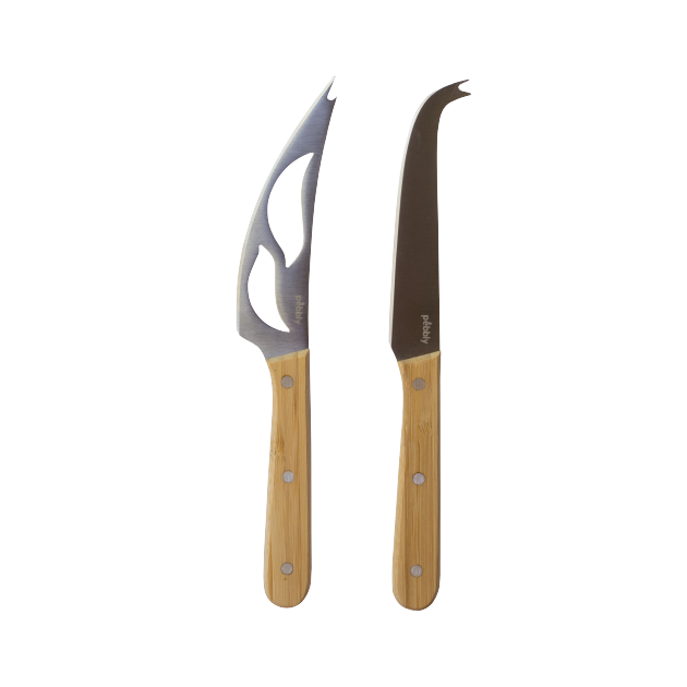 Lot de 2 Couteaux à Fromage en Inox 22 cm Pebbly : achat, vente - Cuisine  Addict