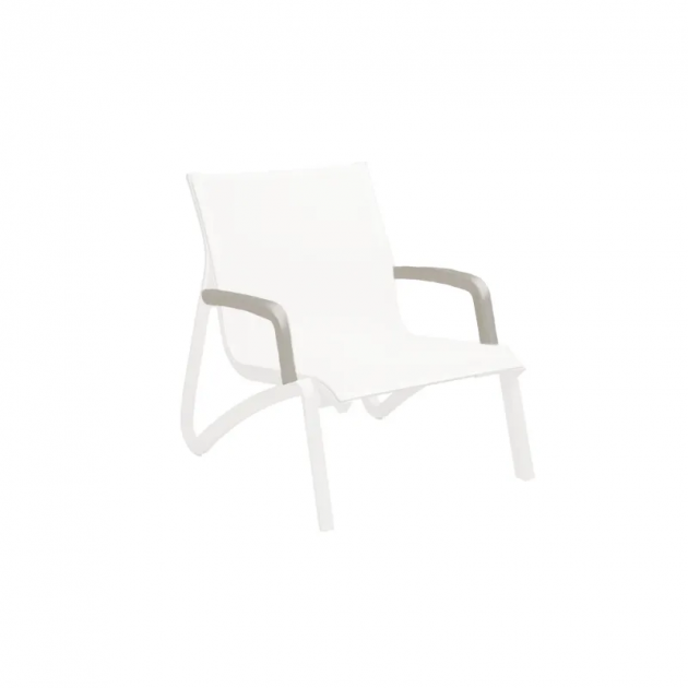 Lot 2 Accoudoirs pour Fauteuil Conversationnel Blanc Glacier Sunset Grosfillex