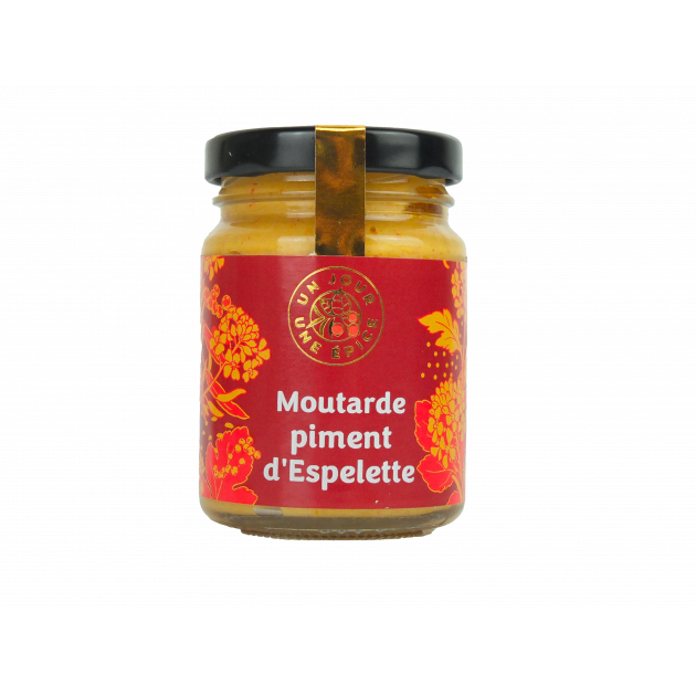 Moutarde au Piment d'Espelette 100 g Un Jour Une Épice - ,  Achat, Vente