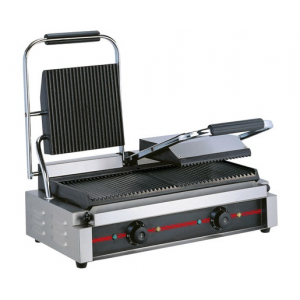Grill Panini Rainuré Double 3,6 kW