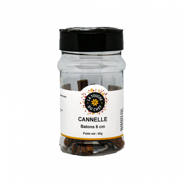 ecorce de Cannelle de 6 cm Indonesie 45 g La Touche du Chef