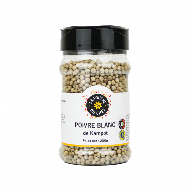 Poivre Blanc Kampot IGP 200 g La Touche du Chef