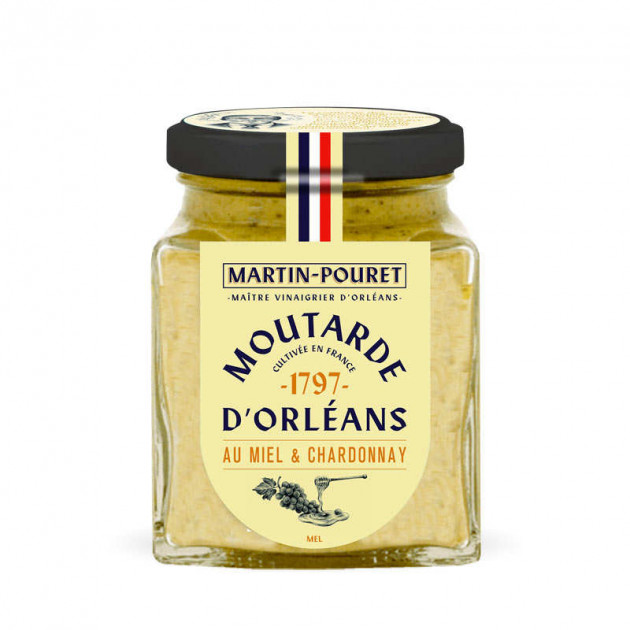 Moutarde d'Orléans Miel et Chardonnay 200g Martin-Pouret