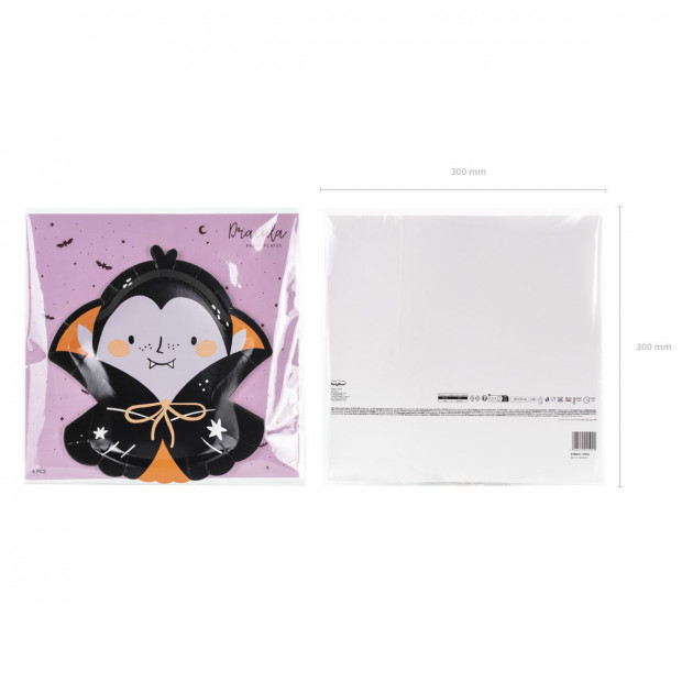 Assiette en carton bébé Dracula décoration Halloween 