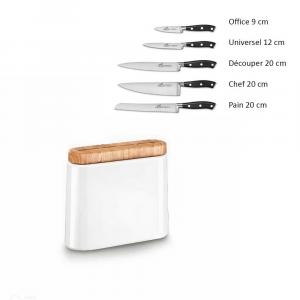 Couteau à Pain: Scie à pain & Tranche Pain, Ouvre Sandwich, couteau sur  socle, ustensile de découpe
