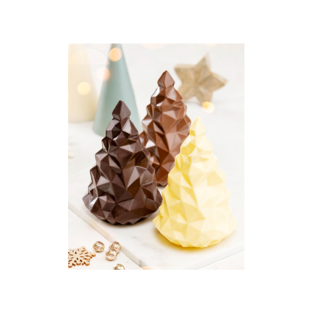 Moule à Chocolat Sapin Origami 13,9 x 9,4 cm (x2) Barry
